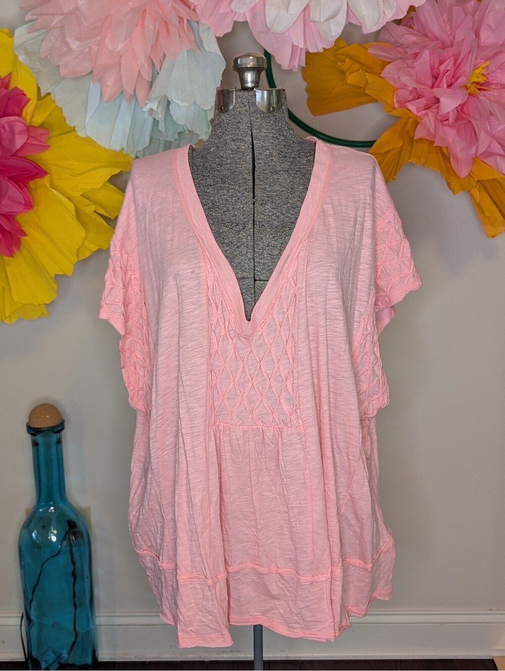 2165 - Torrid Pink Belle Isle Cotton Blouse Size 4